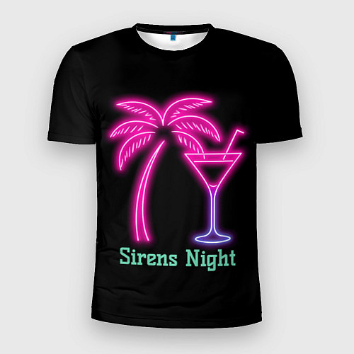 Мужская спорт-футболка Sirens night / 3D-принт – фото 1