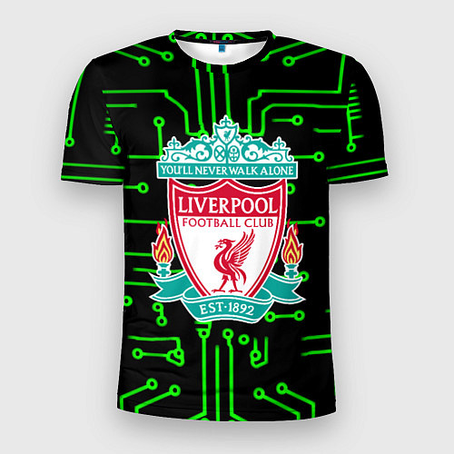 Мужская спорт-футболка Liverpool плата текстура / 3D-принт – фото 1