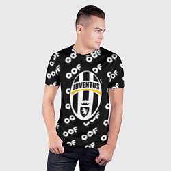 Футболка спортивная мужская Juventus off pattern, цвет: 3D-принт — фото 2