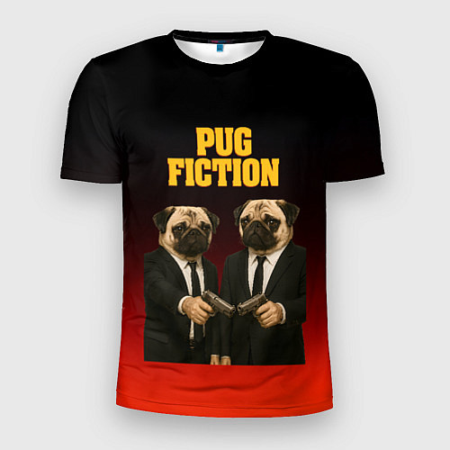 Мужская спорт-футболка Пародия - Криминальное чтиво с мопсами / 3D-принт – фото 1