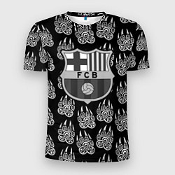 Мужская спорт-футболка Barcelona лапы лес