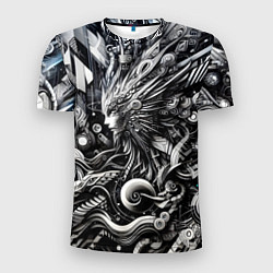 Мужская спорт-футболка Abstraction cyber pattern - ai art fantasy