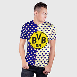 Футболка спортивная мужская Borussia точки текстура, цвет: 3D-принт — фото 2