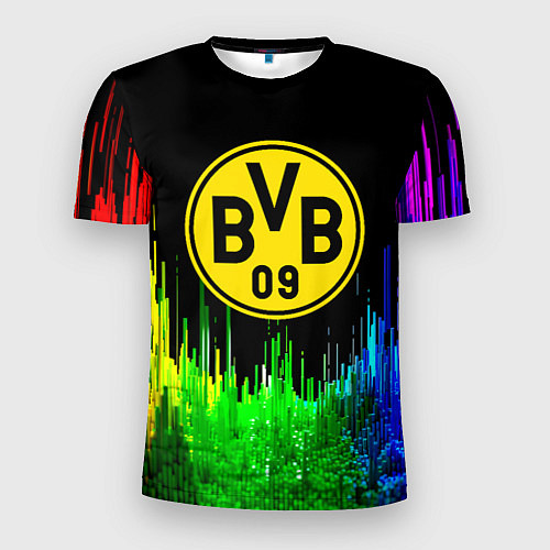 Мужская спорт-футболка Borussia градиент текстура / 3D-принт – фото 1