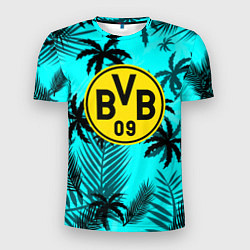 Футболка спортивная мужская Borussia неоновые тропики гта, цвет: 3D-принт