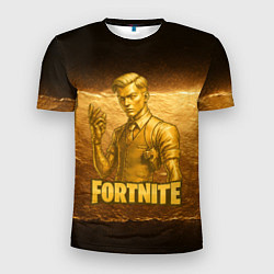 Футболка спортивная мужская Fortnite золотой Мидас, цвет: 3D-принт
