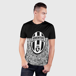 Футболка спортивная мужская Juventus отпечатки текстура, цвет: 3D-принт — фото 2