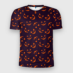 Футболка спортивная мужская Страшно веселый Halloween - паттерн, цвет: 3D-принт
