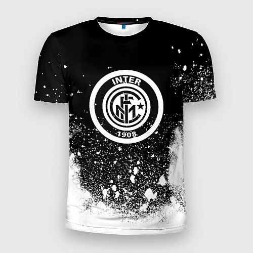 Мужская спорт-футболка Inter белый всплеск краско / 3D-принт – фото 1