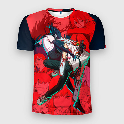 Мужская спорт-футболка Битва с Резе Человек бензопила / 3D-принт – фото 1