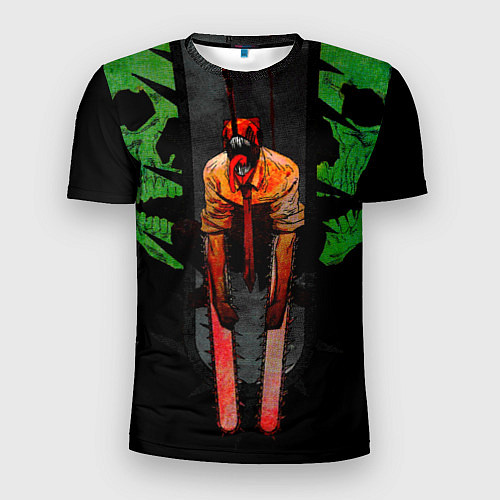 Мужская спорт-футболка Дэндзи с черепами Человек бензопила / 3D-принт – фото 1
