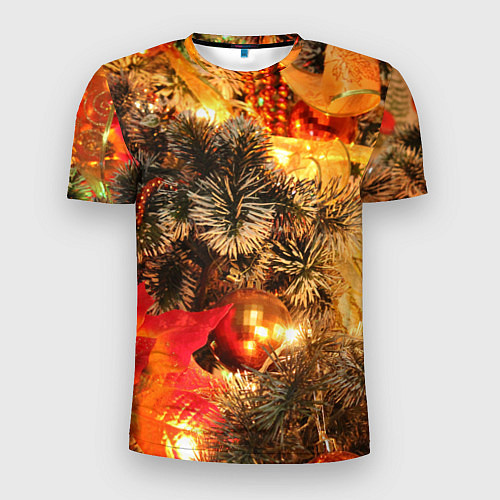 Мужская спорт-футболка Атмосфера Рождества / 3D-принт – фото 1