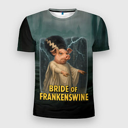 Футболка спортивная мужская Франкенштейн свинья невеста, цвет: 3D-принт