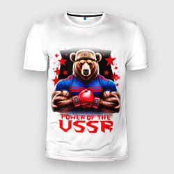 Мужская спорт-футболка USSR медведь