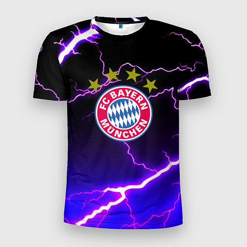 Мужская спорт-футболка Bayern Mnchen молнии шторм / 3D-принт – фото 1