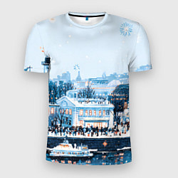 Футболка спортивная мужская Иллюстрация Московский новый год, цвет: 3D-принт