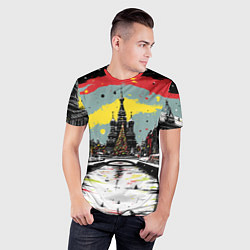 Футболка спортивная мужская Праздничная новогодняя Москва, цвет: 3D-принт — фото 2