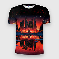 Футболка спортивная мужская Москва Cити Новый год, цвет: 3D-принт