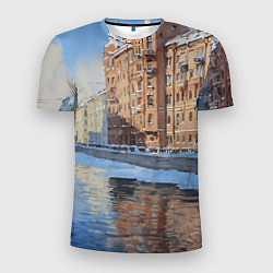 Футболка спортивная мужская Зимний Санкт-Петербург, цвет: 3D-принт