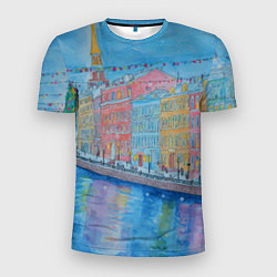 Футболка спортивная мужская Новогодний рисованный Санкт-Петербург, цвет: 3D-принт