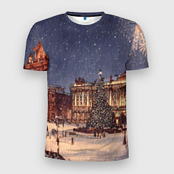 Футболка спортивная мужская Новогодняя елка Санкт-Петербурга, цвет: 3D-принт