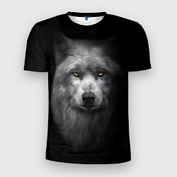 Футболка спортивная мужская Суровый волк с холодным нордическим взглядом, цвет: 3D-принт