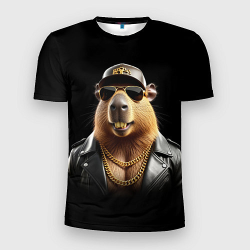 Мужская спорт-футболка Гламурная капибара / 3D-принт – фото 1