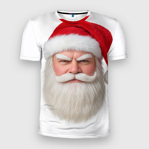 Мужская спорт-футболка Лицо санты / 3D-принт – фото 1