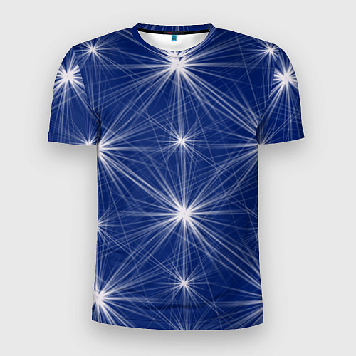 Мужская спорт-футболка Звезды на синем фоне / 3D-принт – фото 1