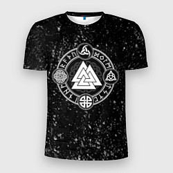 Футболка спортивная мужская Валькнут и символы в круге, цвет: 3D-принт