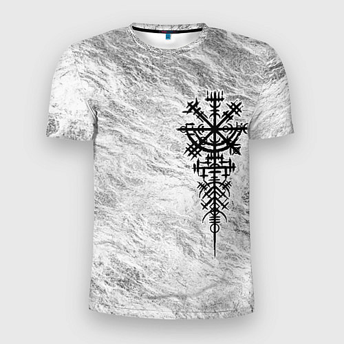 Мужская спорт-футболка Вегвизир - компас рун в виде става / 3D-принт – фото 1