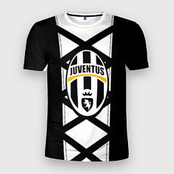 Футболка спортивная мужская Ювентус геометрия полосы линии, цвет: 3D-принт
