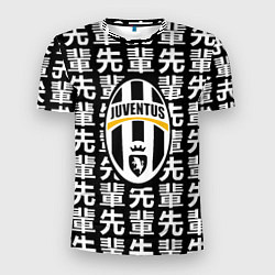 Футболка спортивная мужская Ювентус япония символы, цвет: 3D-принт