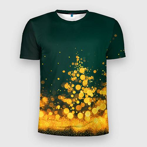 Мужская спорт-футболка Новогодние елочки из боке / 3D-принт – фото 1
