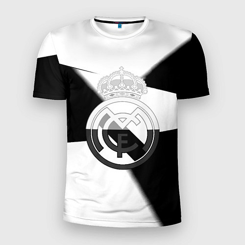 Мужская спорт-футболка Реал Мадрид геометрия полосы / 3D-принт – фото 1