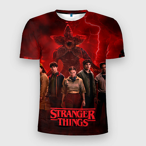 Мужская спорт-футболка Герои и демогоргон Загадочные события финал / 3D-принт – фото 1