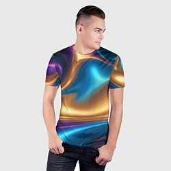 Футболка спортивная мужская Сплавы разноцветные, цвет: 3D-принт — фото 2