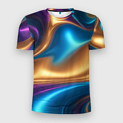 Футболка спортивная мужская Сплавы разноцветные, цвет: 3D-принт