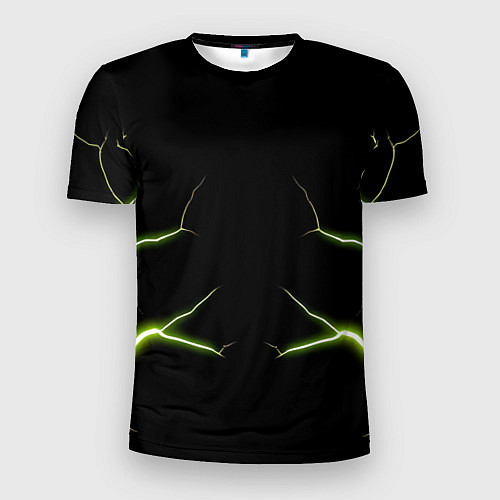 Мужская спорт-футболка Color green black / 3D-принт – фото 1