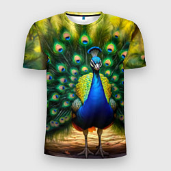 Мужская спорт-футболка Царственный павлин