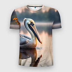 Мужская спорт-футболка Пеликан на рассвете
