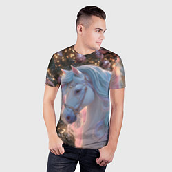 Футболка спортивная мужская Лошадь символ 2026 года, цвет: 3D-принт — фото 2