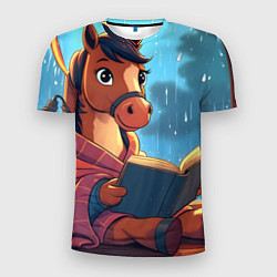 Футболка спортивная мужская Лошадка уютным вечером, цвет: 3D-принт