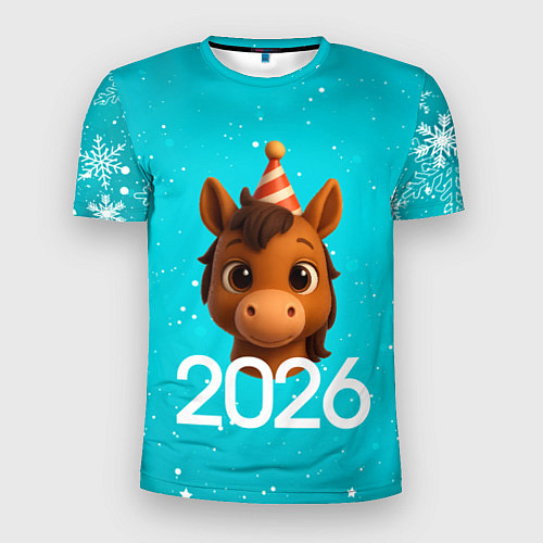 Мужская спорт-футболка Голова лошадки / 3D-принт – фото 1