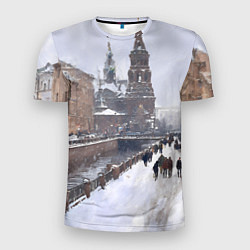 Мужская спорт-футболка Санкт-Петербург зима