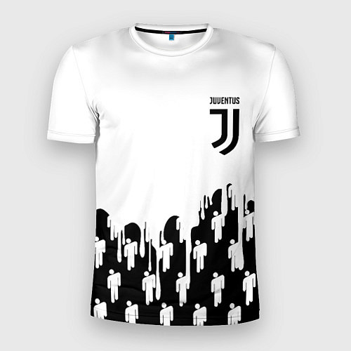 Мужская спорт-футболка Ювентус краски люди / 3D-принт – фото 1