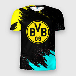 Мужская спорт-футболка Borussia краски штрихи