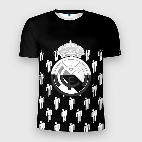 Мужская спорт-футболка Реал Мадрид люди краски / 3D-принт – фото 1