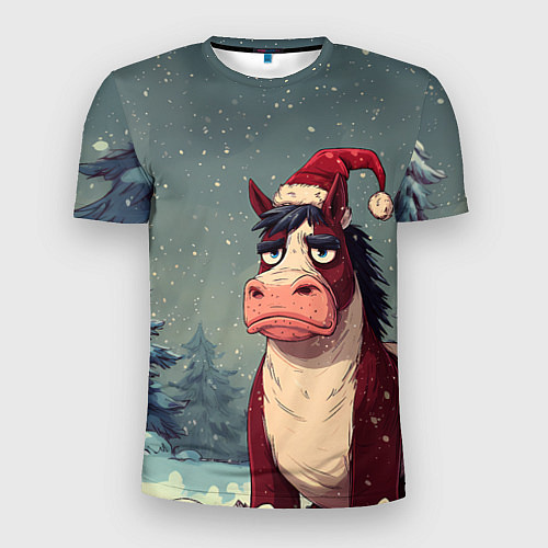 Мужская спорт-футболка Уставшая лошадь / 3D-принт – фото 1