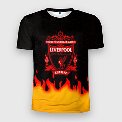 Мужская спорт-футболка Liverpool огонь спорт